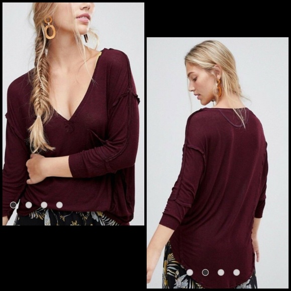 We The Free Lightweight Ribbed Pocket Henley Shirt - Picture 2 of 9